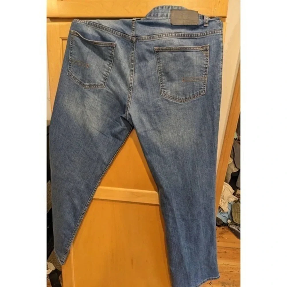 CK Calvin Klein Jeans‎ Men's 36X30 faded Stone Wash Denim blue STRAIGHT 2% lycra